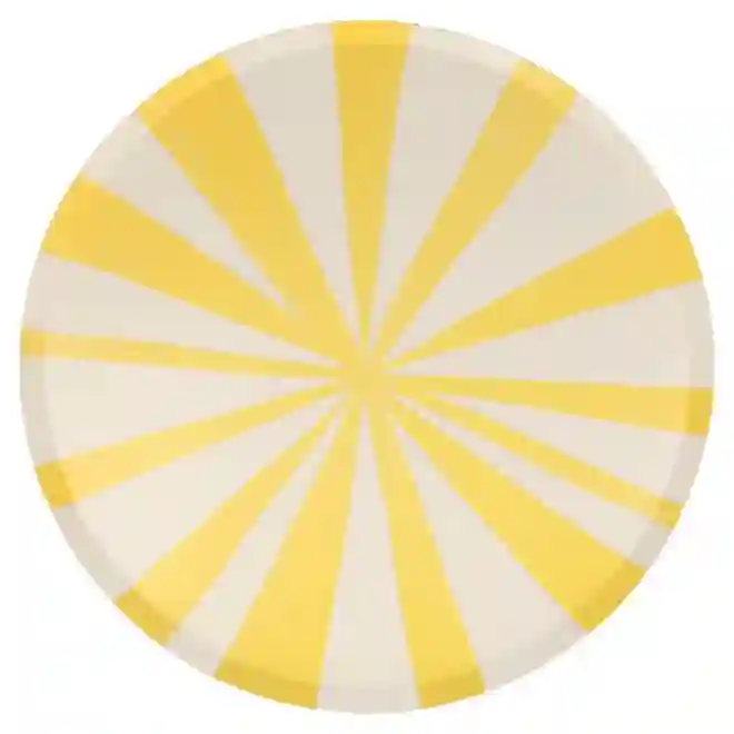 Large yellow stripe dishes