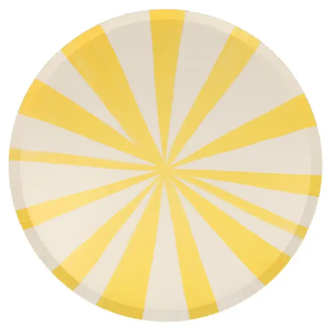 Large yellow stripe dishes
