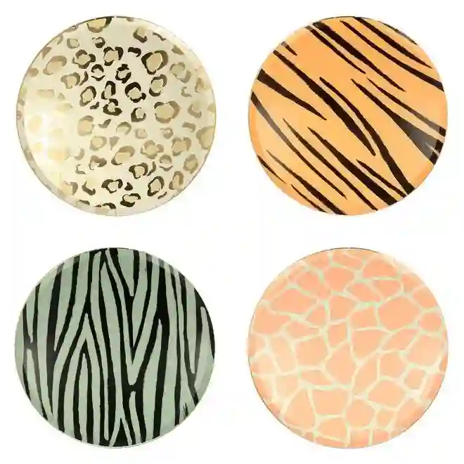 Large animal print dishes