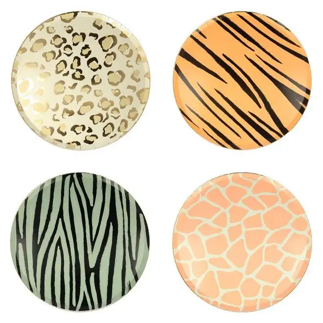 Large animal print dishes
