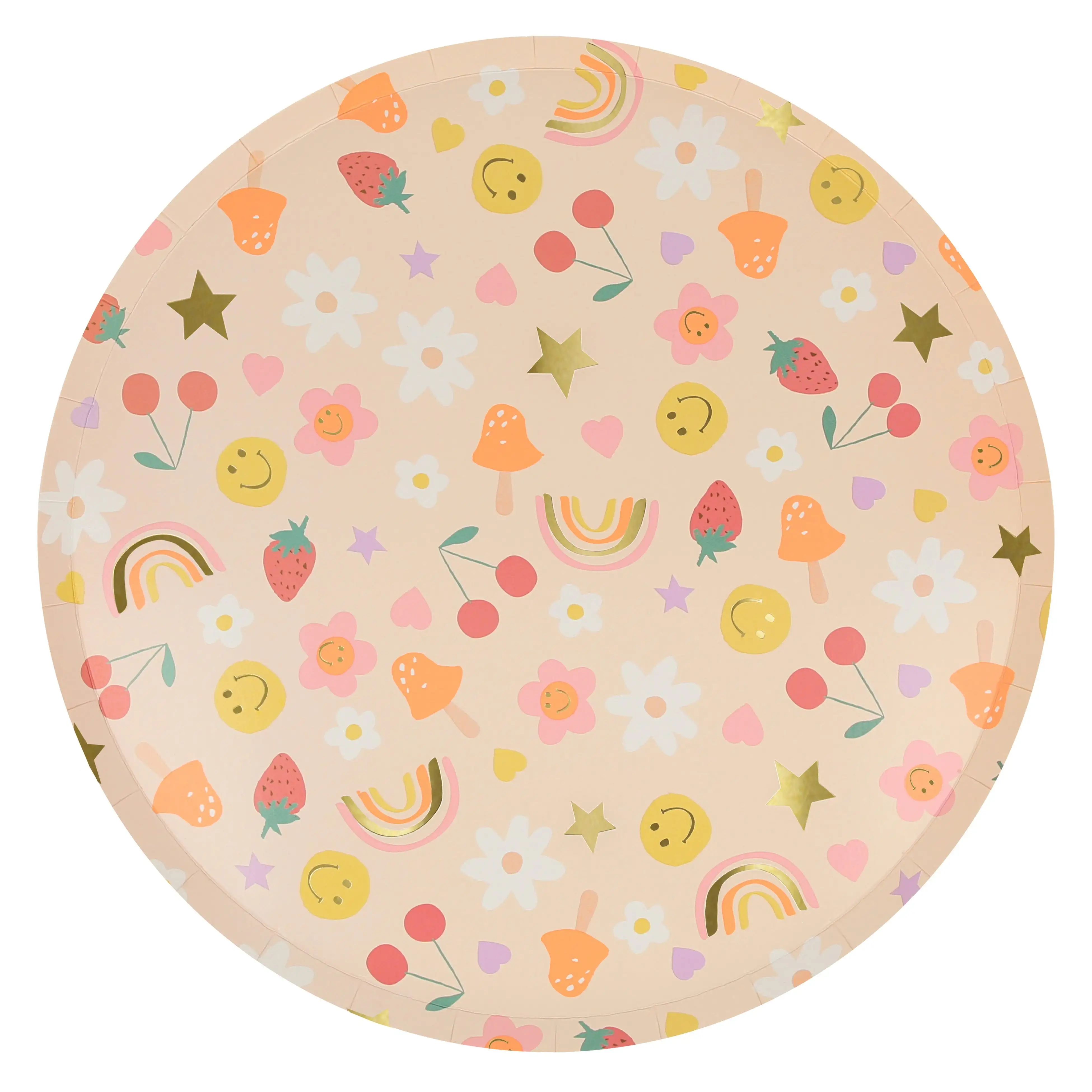 Platos grandes iconos felices