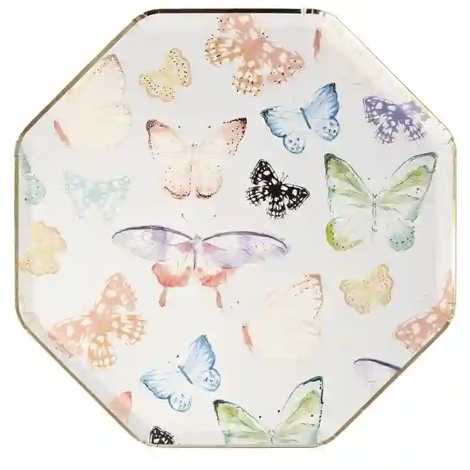 Platos grandes mariposas