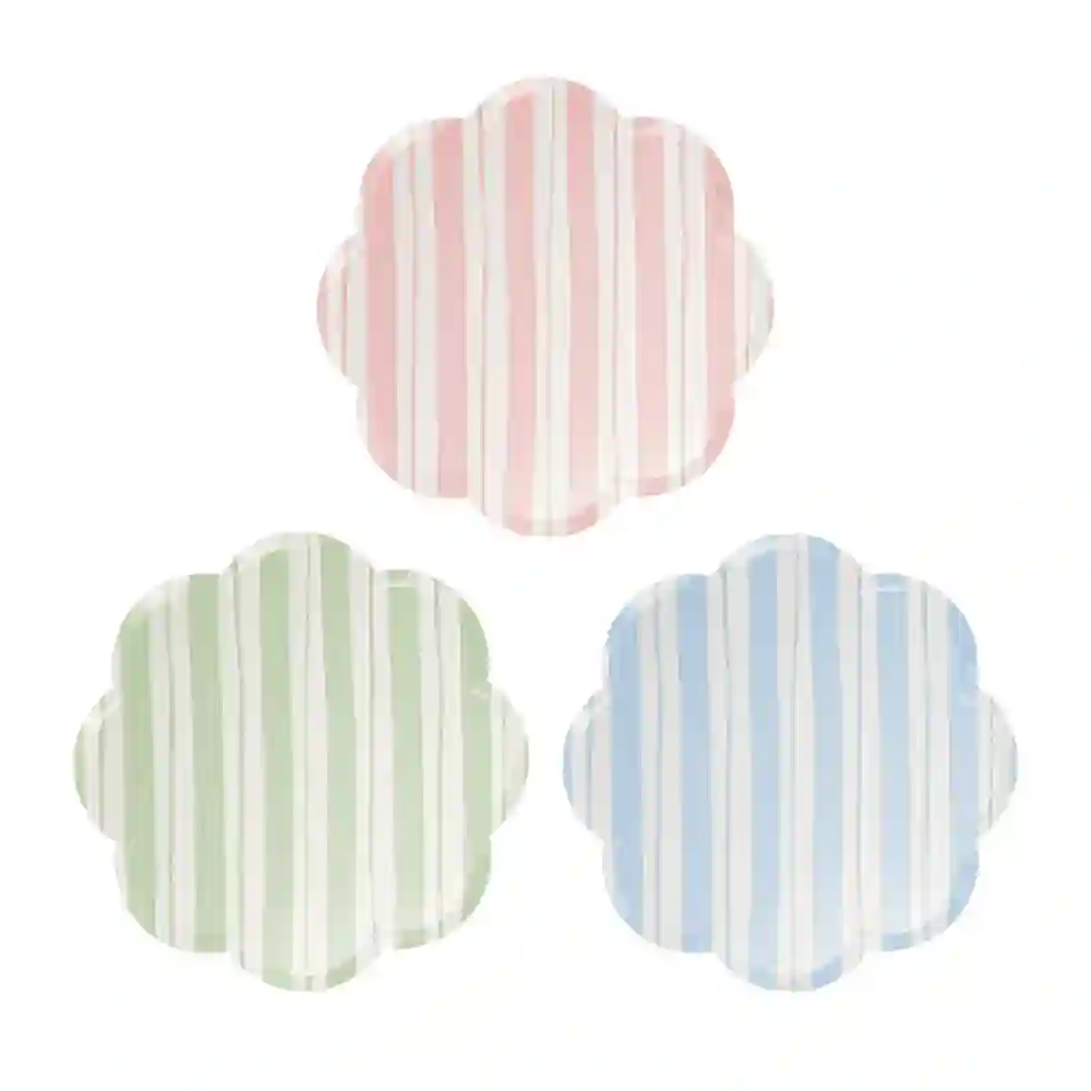 Medium striped dishes