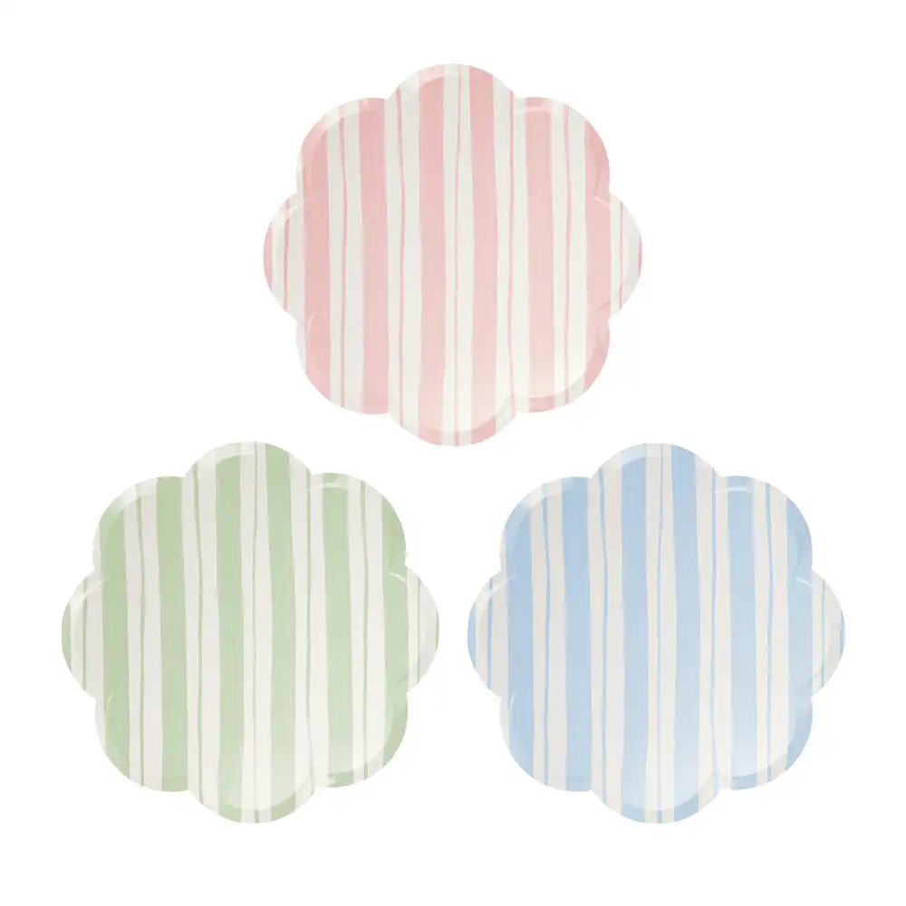 Medium striped dishes