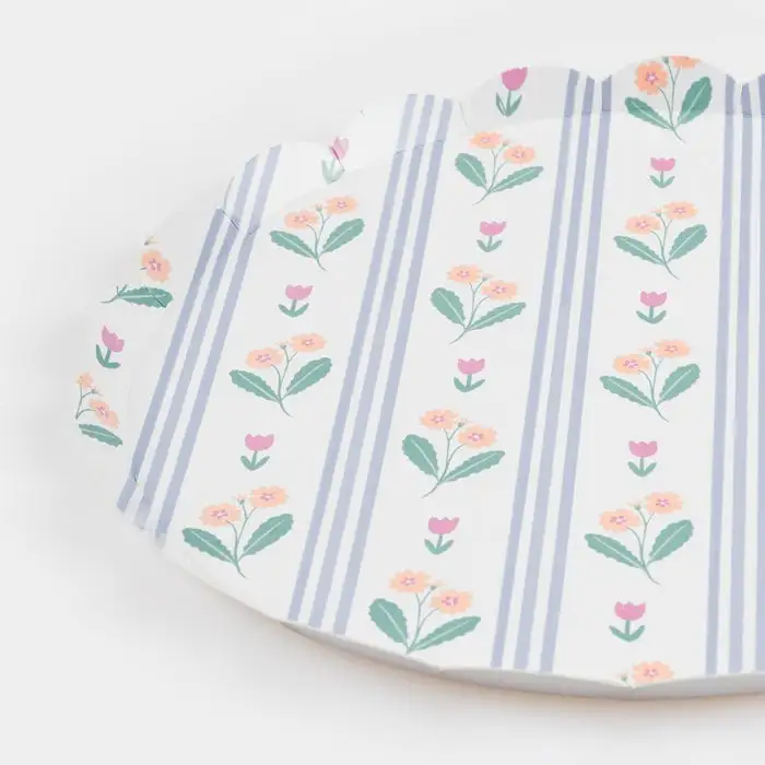 Platos medianos con estampado floral - Imagen 2