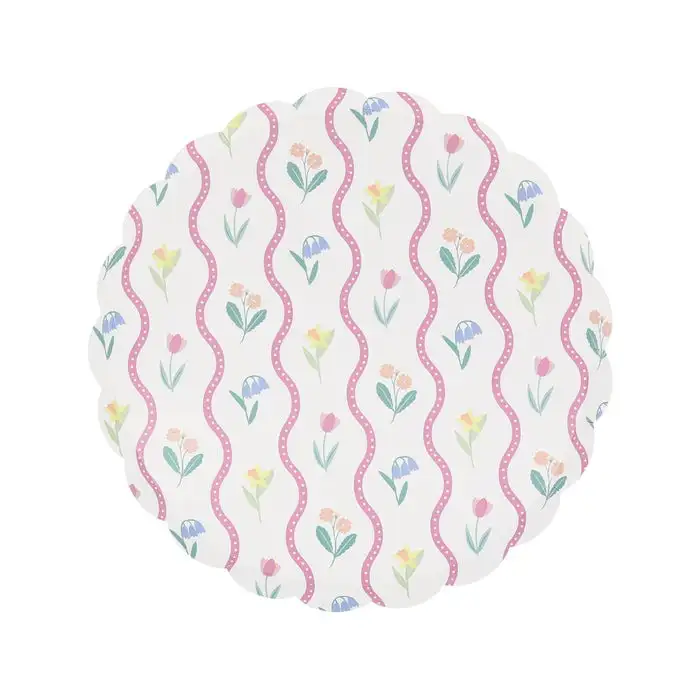 Platos medianos con estampado floral - Imagen 3