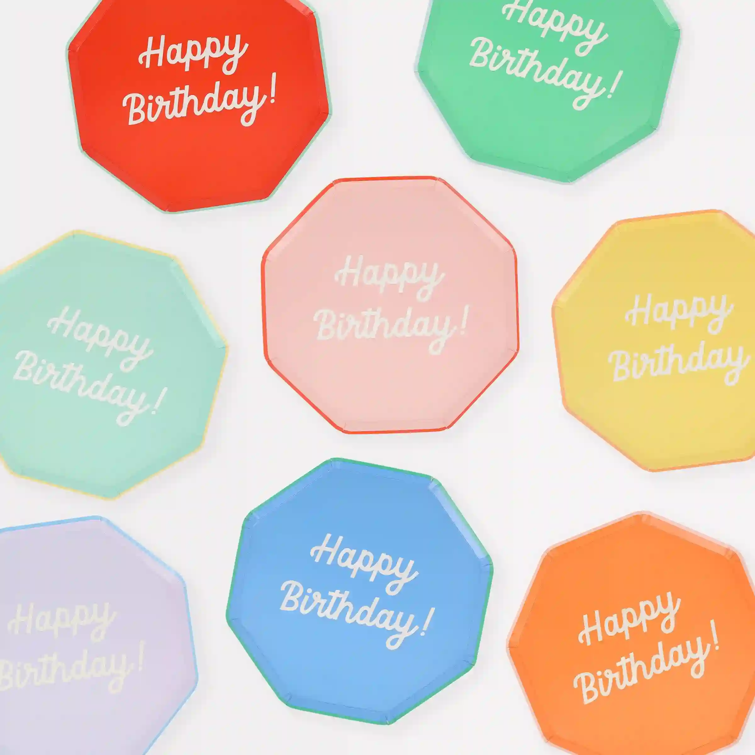 Medium Multicolor Dishes Happy Birthday