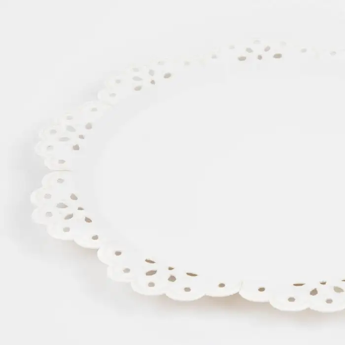 Platos Pequeños Blancos Broderie Anglaise - Imagen 2