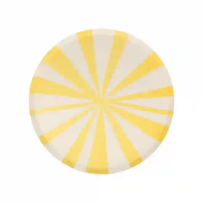 Small yellow stripe dishes