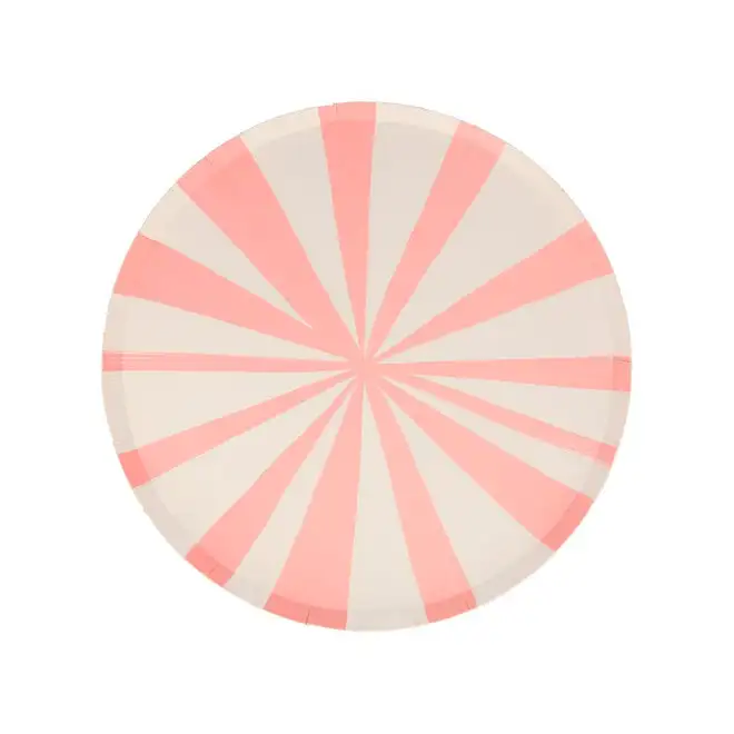 Small pink stripe dishes