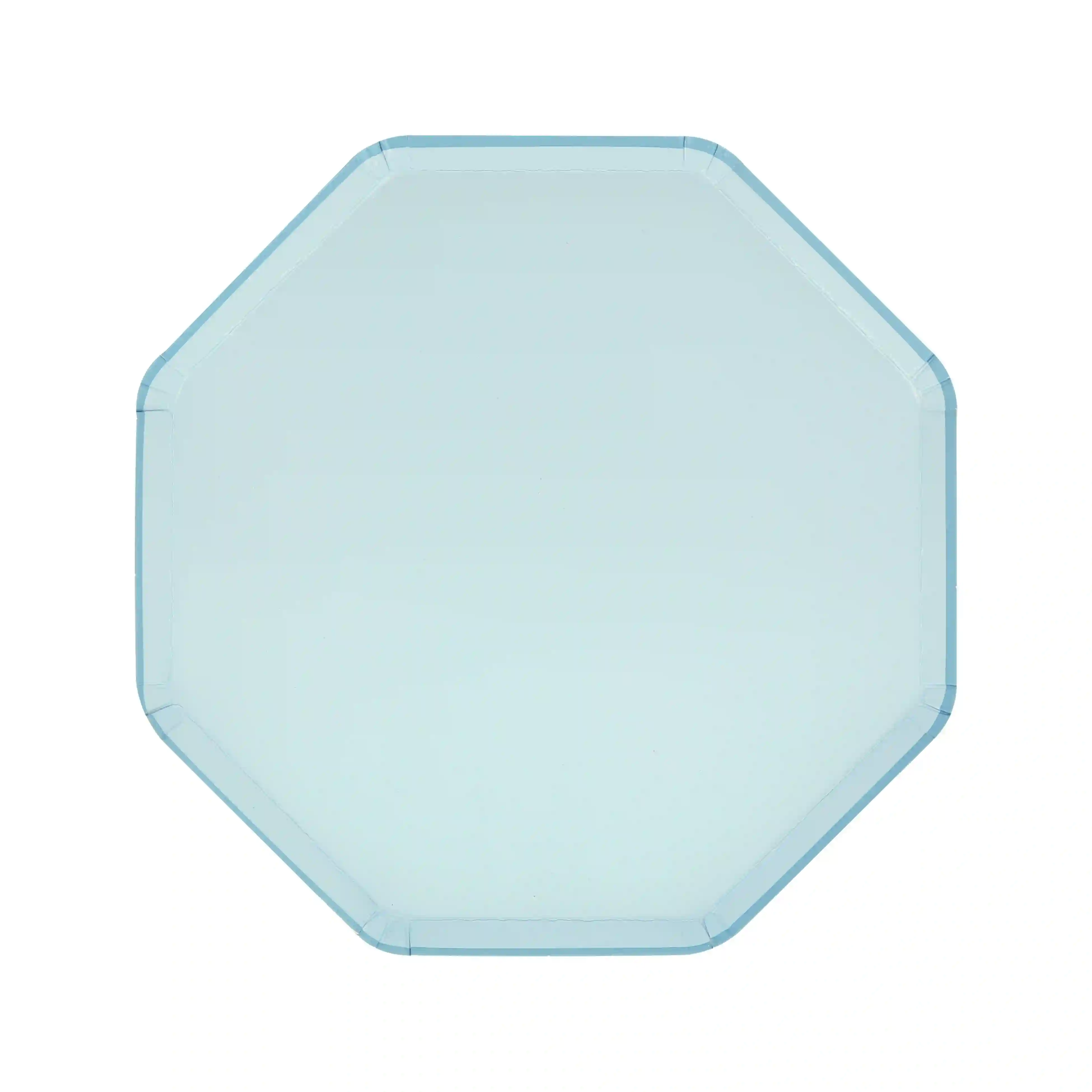 Platos pequeños octagonales azul cielo