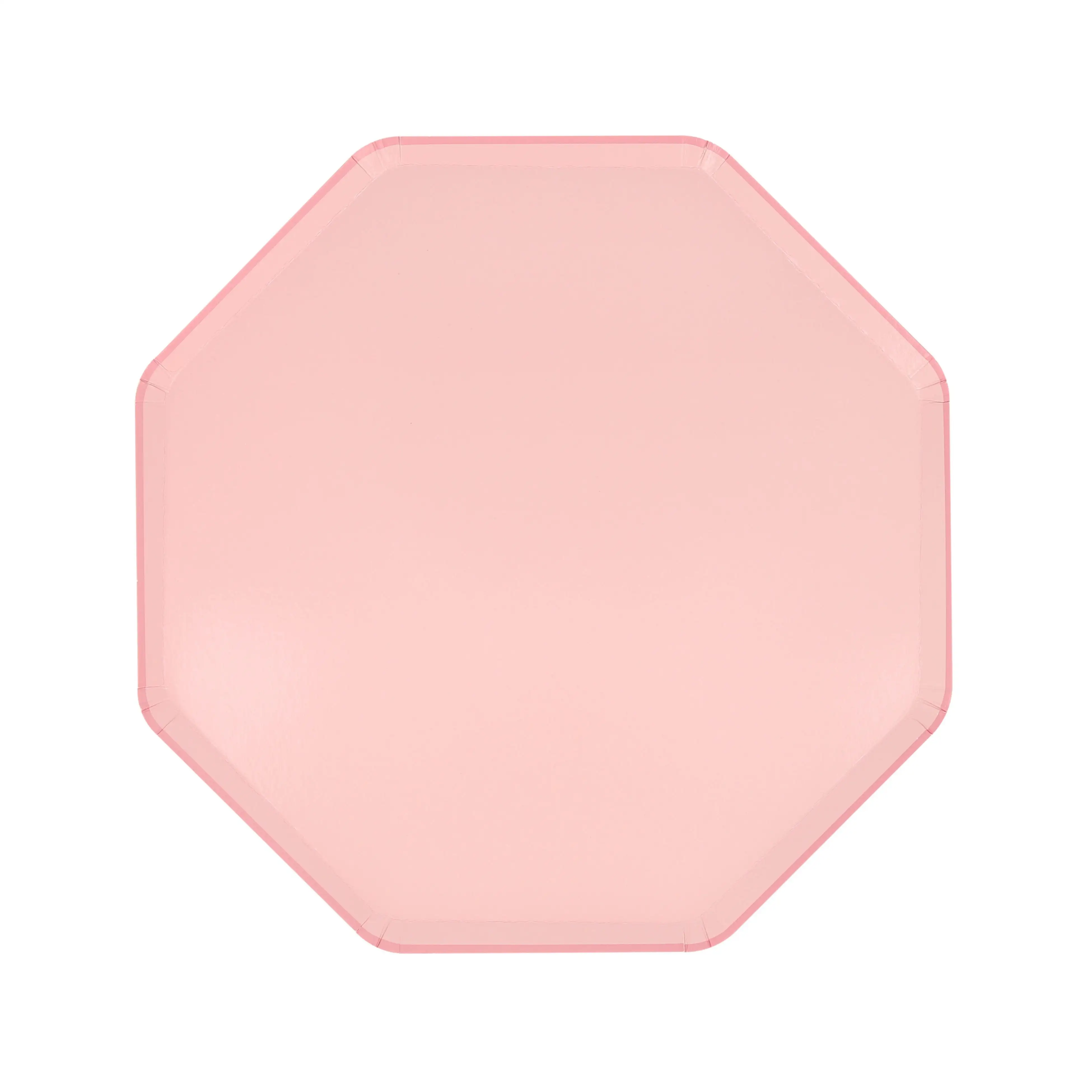 Platos pequeños octagonales rosa
