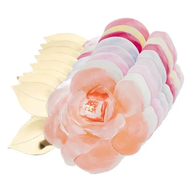 Colored pink dishes