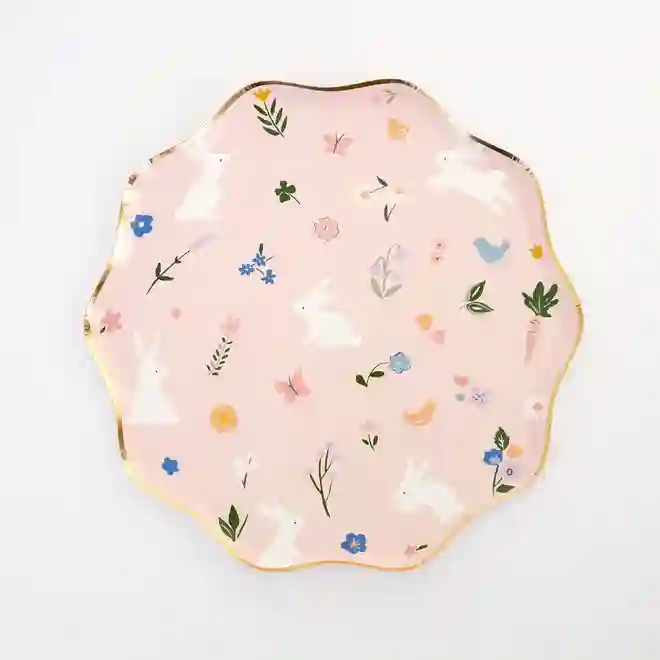 Platos rosas de Pascua
