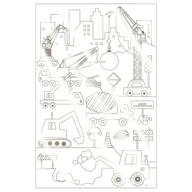 Posters de construcción para colorear - Imagen 2