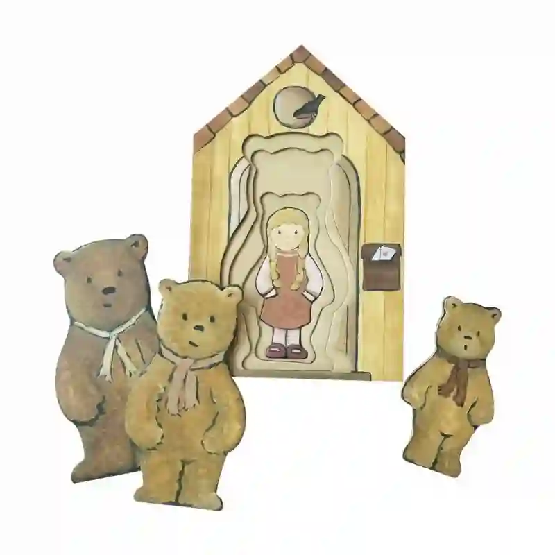 Puzzle multicapa Ricitos de oro y Tres osos