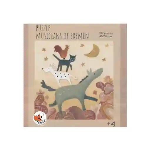 Puzzle músicos de Bremen 60 piezas
