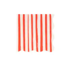 Small red striped napkin