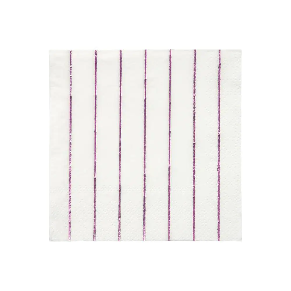 Small napkin pink stripes