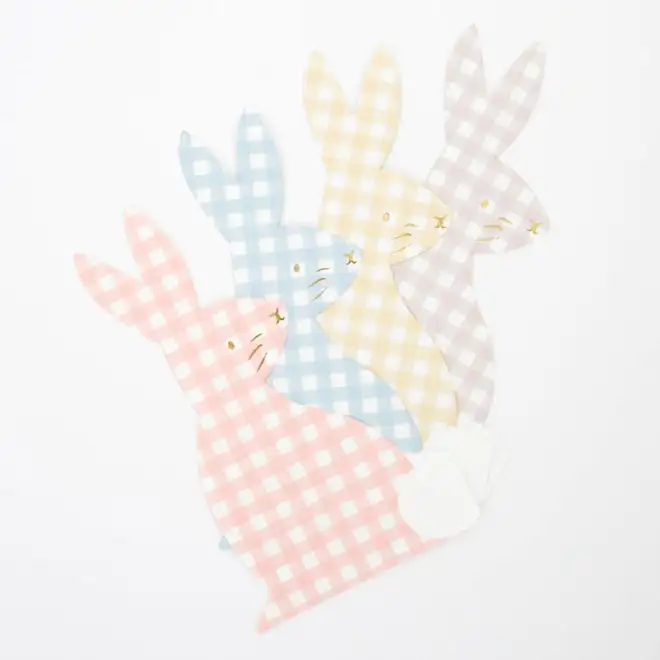 Bunny napkins in 4 colors vichy