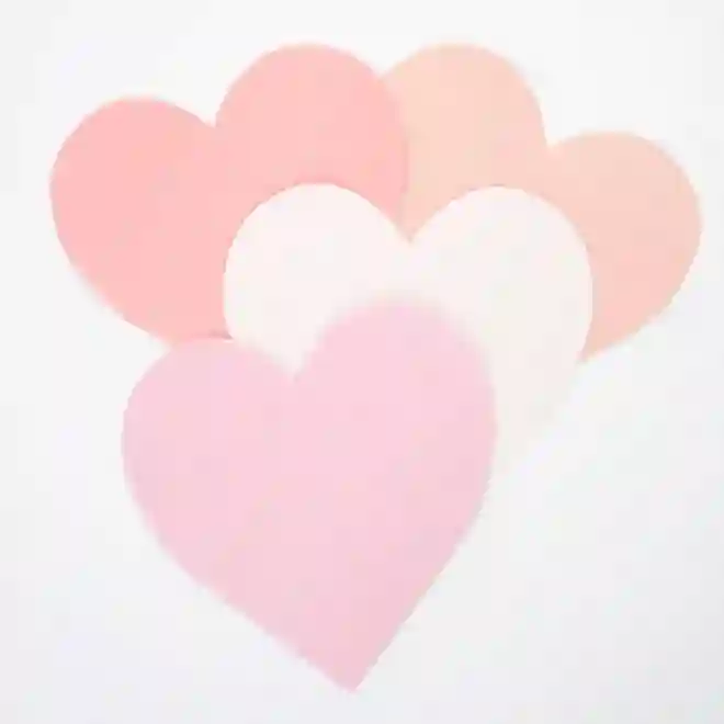 Great heart napkins in 3 tones