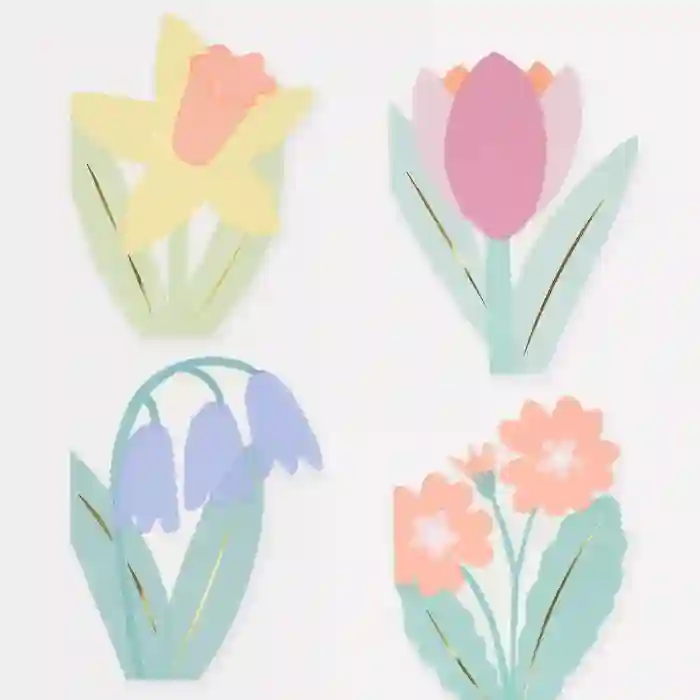 Servilletas de flores de primavera