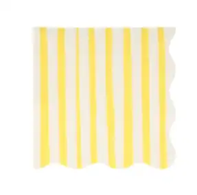 Large yellow stripe napkins
