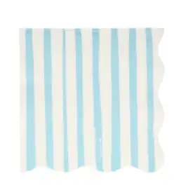 Servilletas grandes de rayas azules