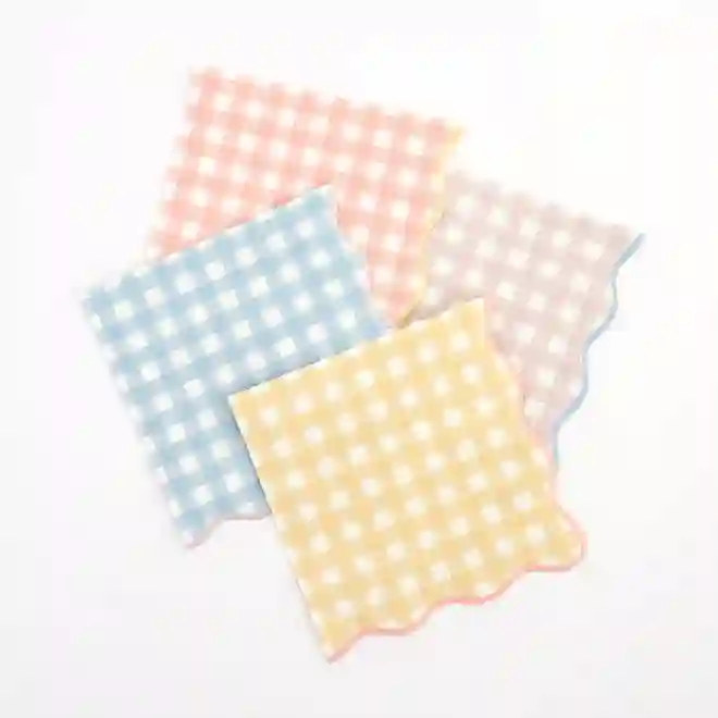 Servilletas grandes en 4 colores vichy