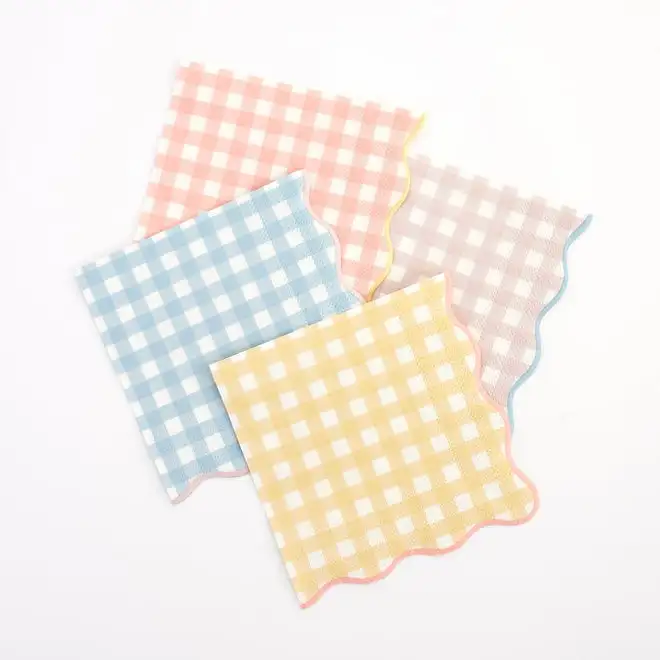 Servilletas grandes en 4 colores vichy