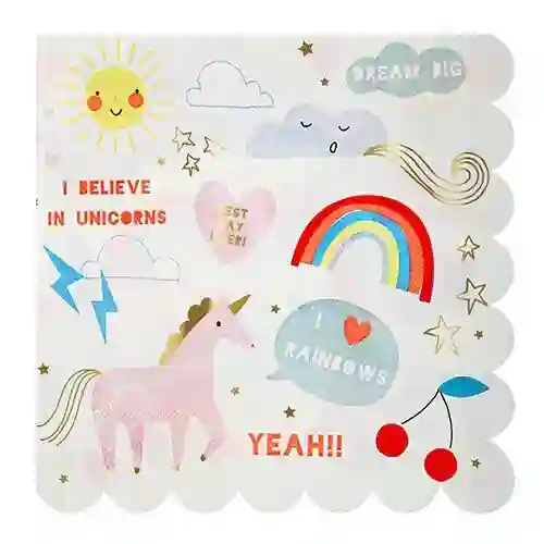 Servilletas grandes unicornios