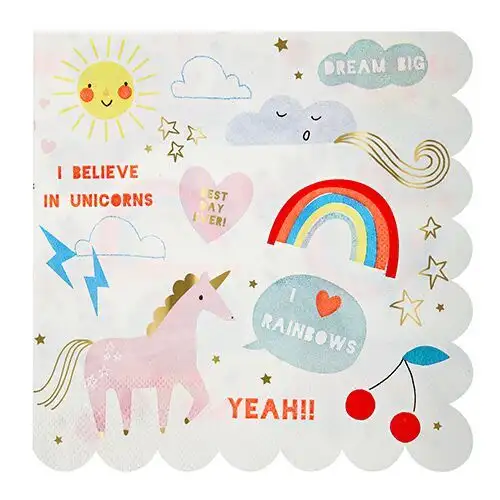 Servilletas grandes unicornios