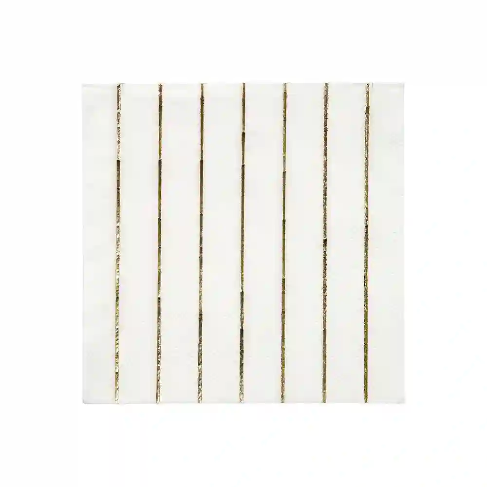 Small napkins with golden stripes