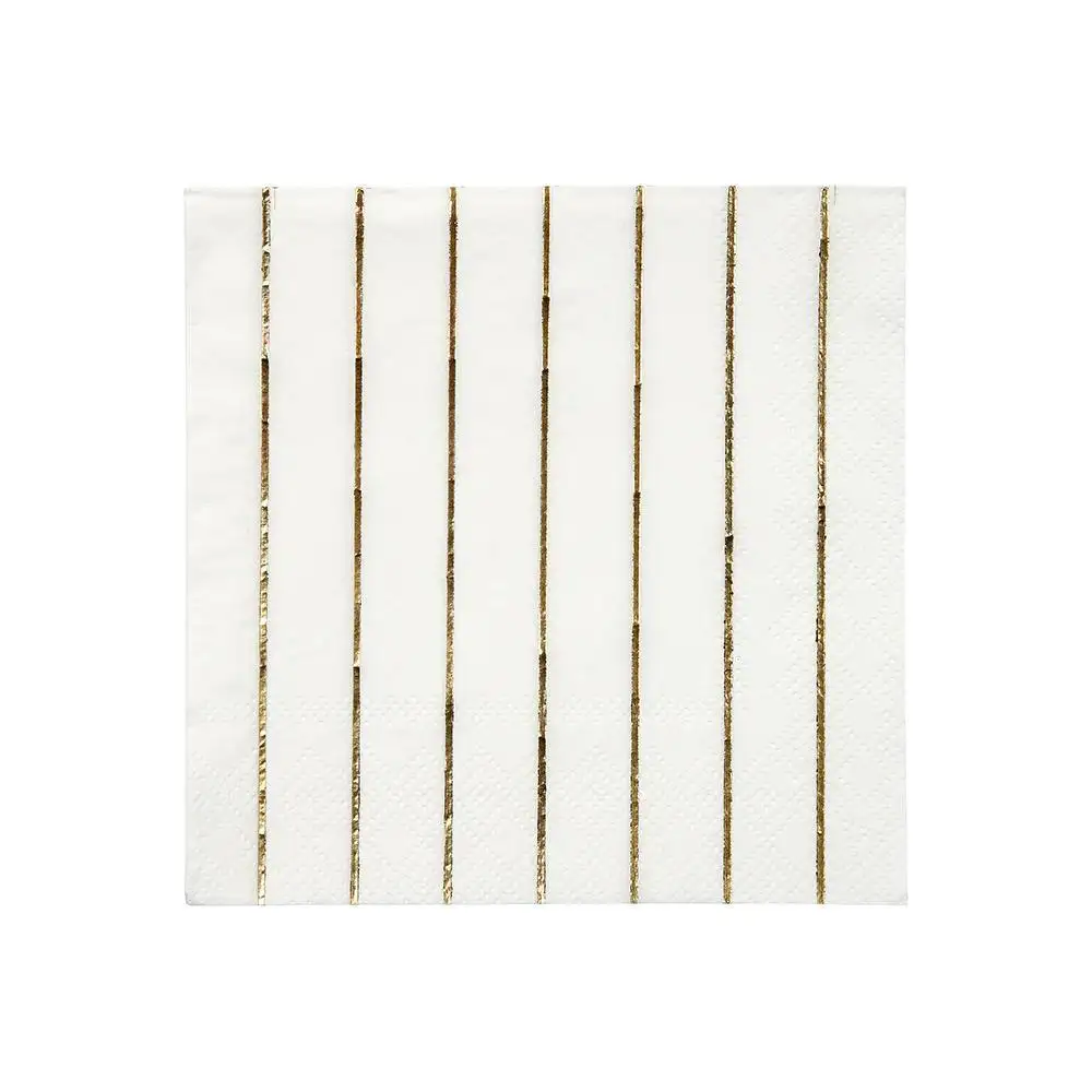 Small napkins with golden stripes