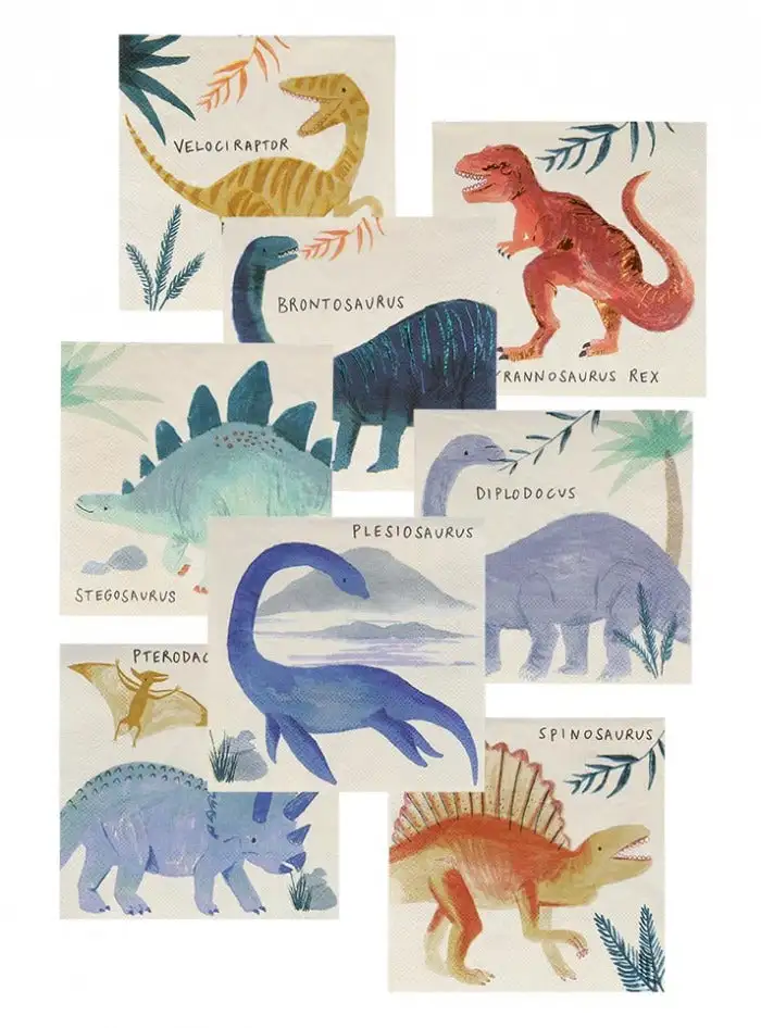 Small dinosaur napkins - Image 2