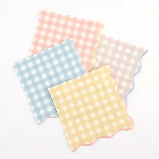 Small napkins in 4 colors vichy