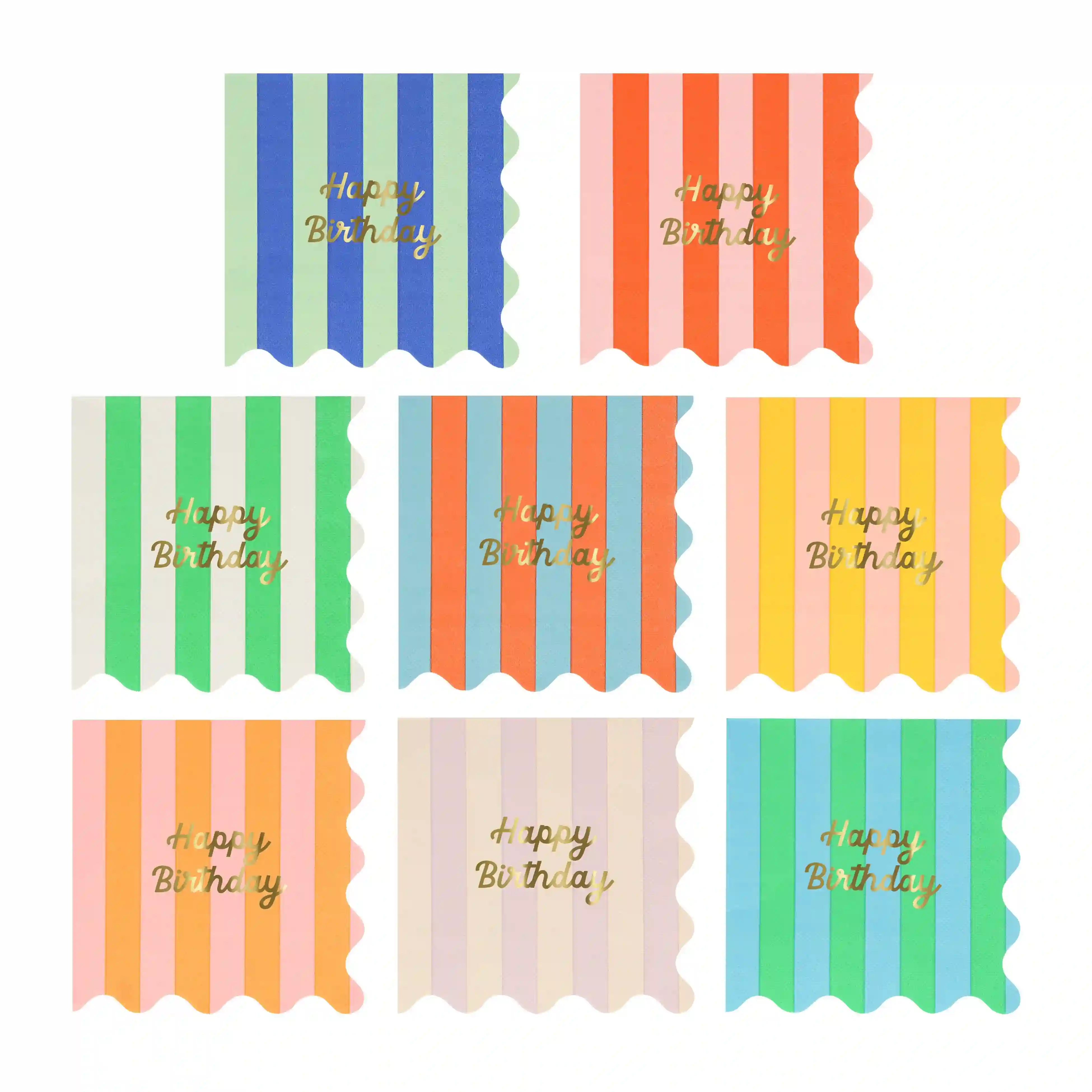 Small Happy Birthday napkins