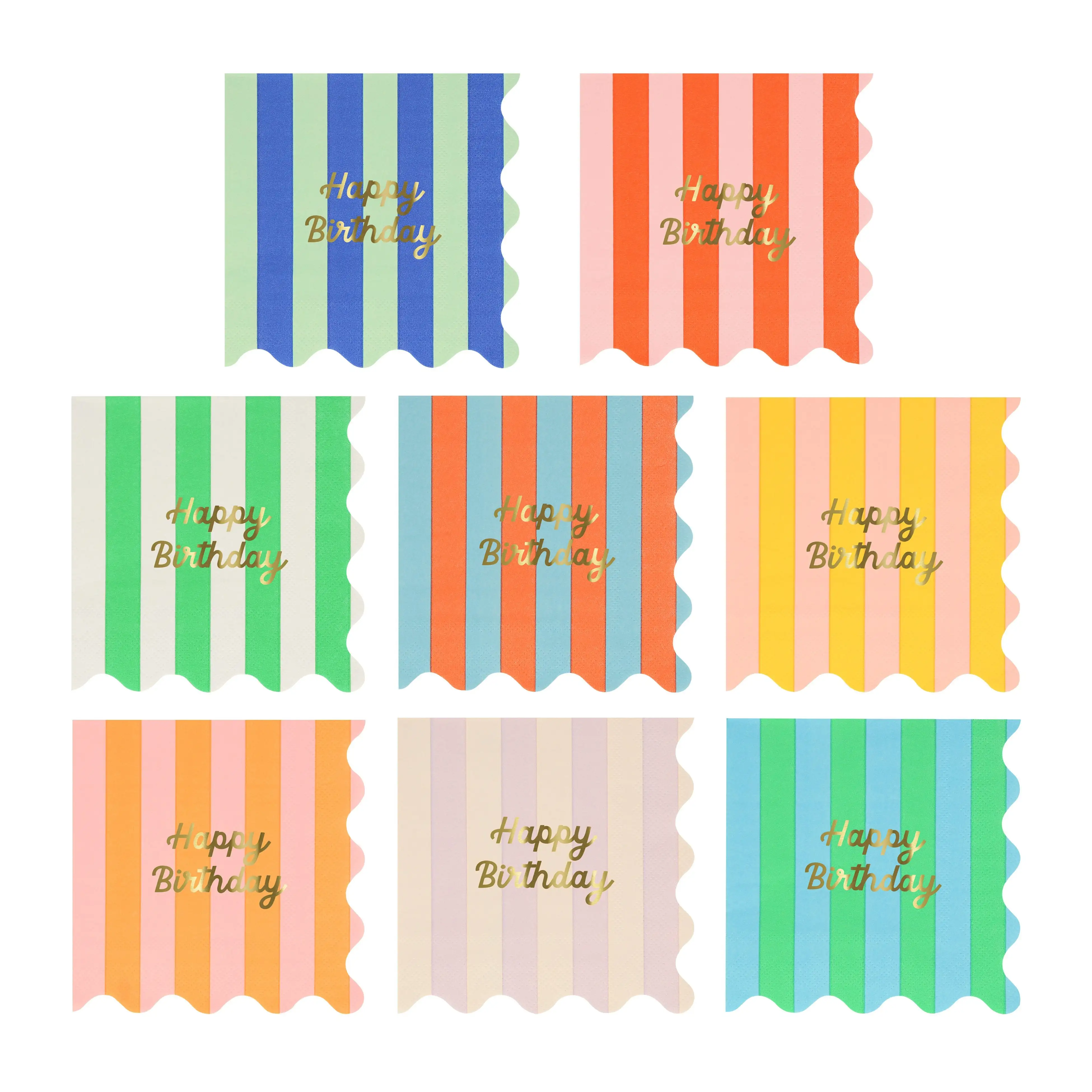 Small Happy Birthday napkins