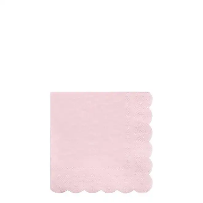 Small pale pink napkins
