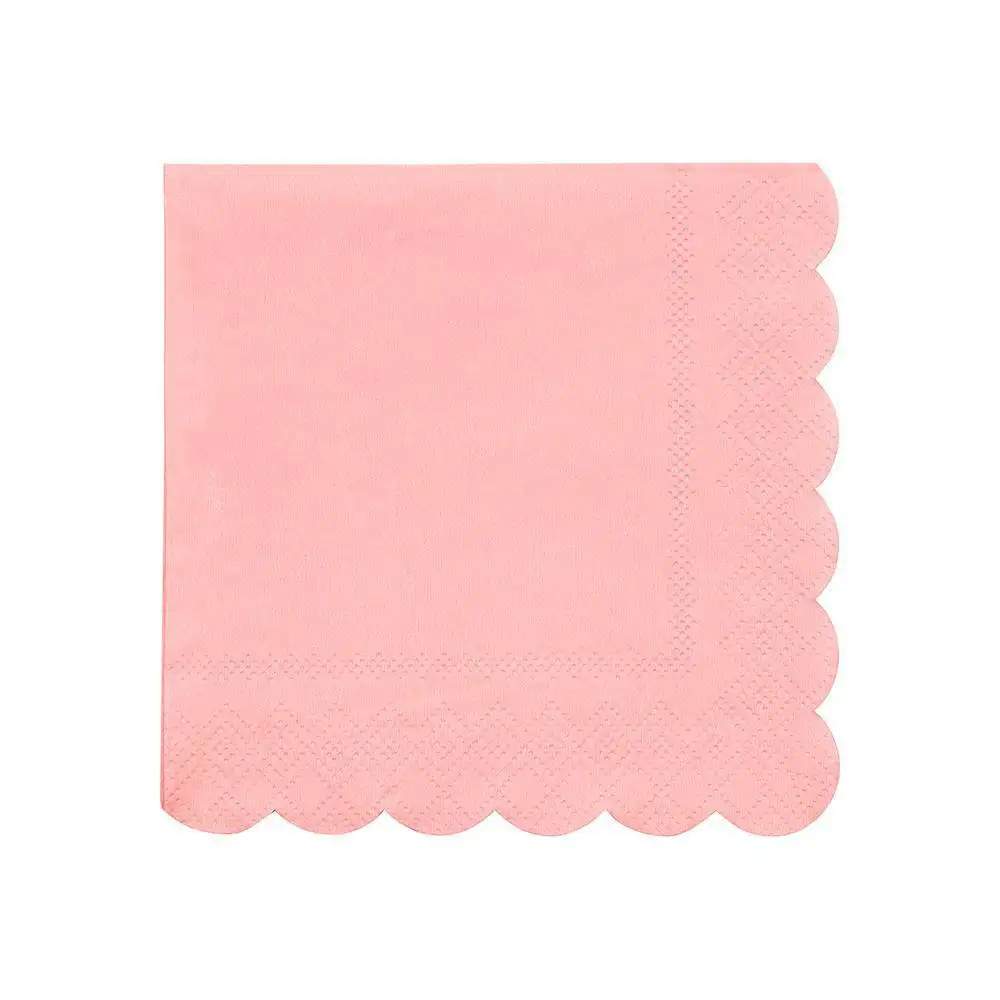 Small salmon pink napkins