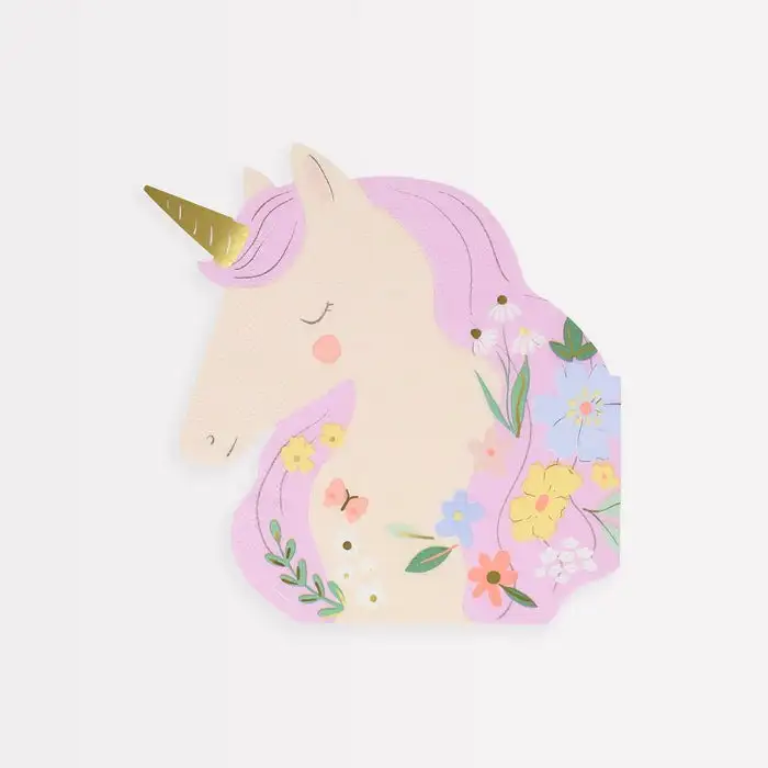 Servilletas Unicornios con Flores