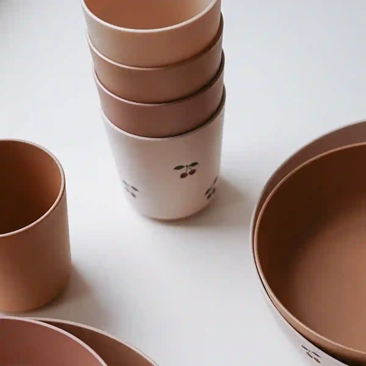 Set 5 tazas cerezas