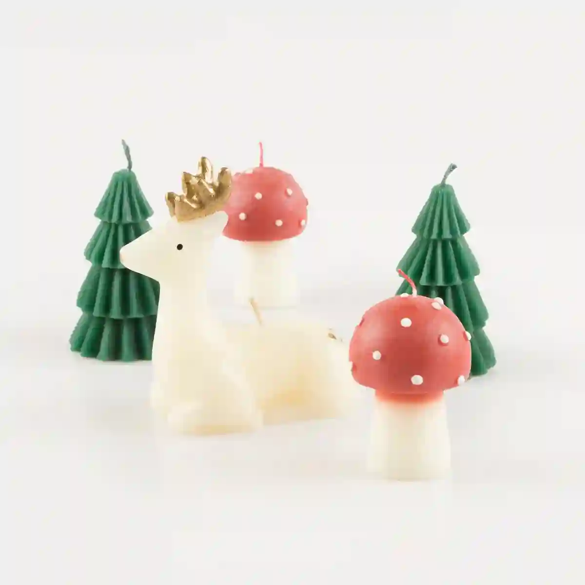 Set de Velas de Invierno en Bosque Encantado