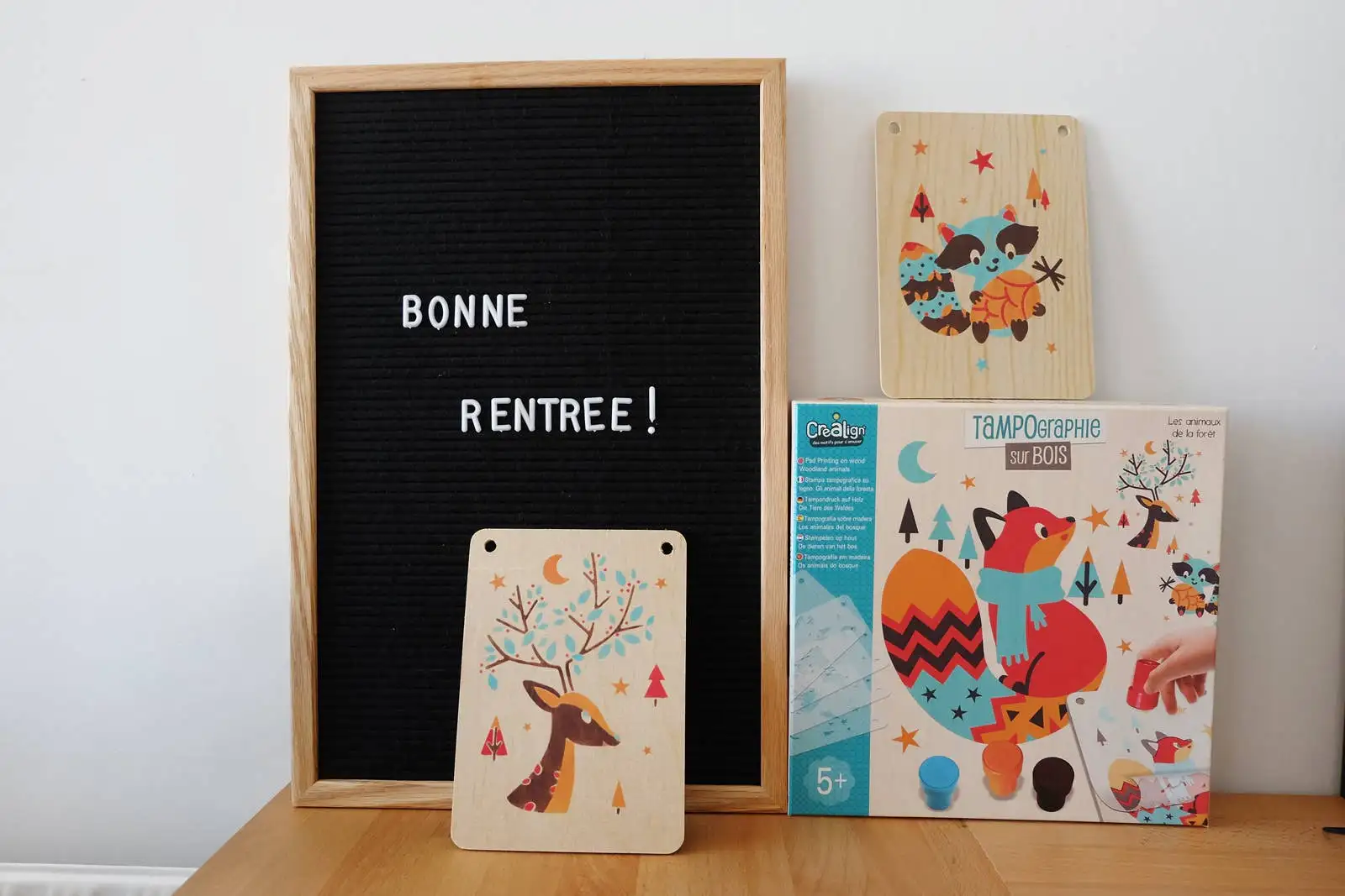 Tampography on wood, forest animals - Image 4