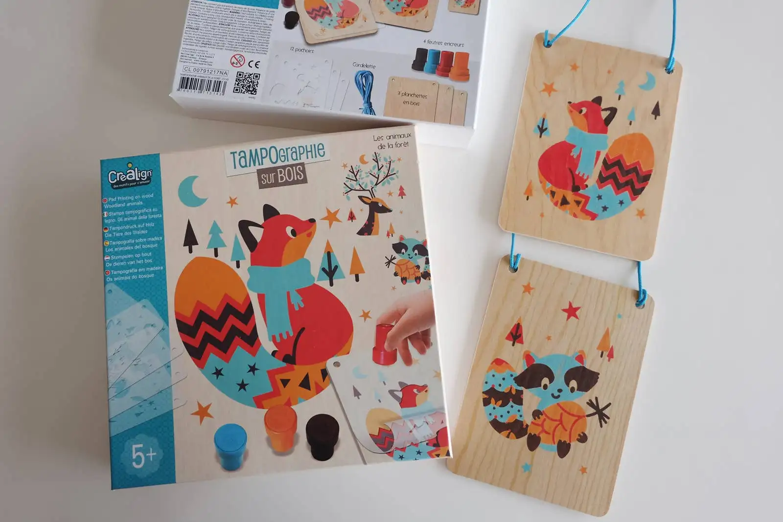 Tampography on wood, forest animals - Image 5