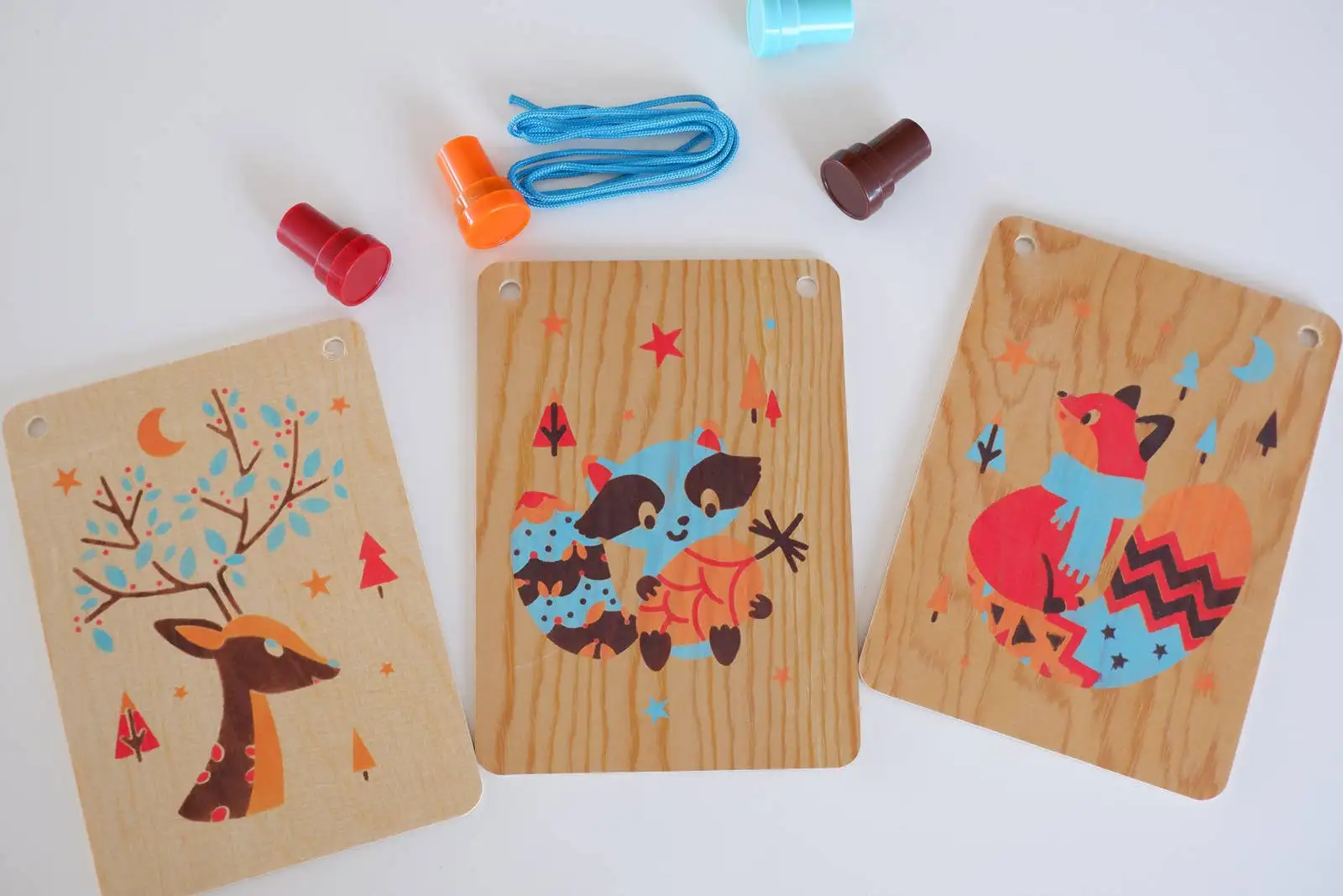 Tampography on wood, forest animals - Image 6