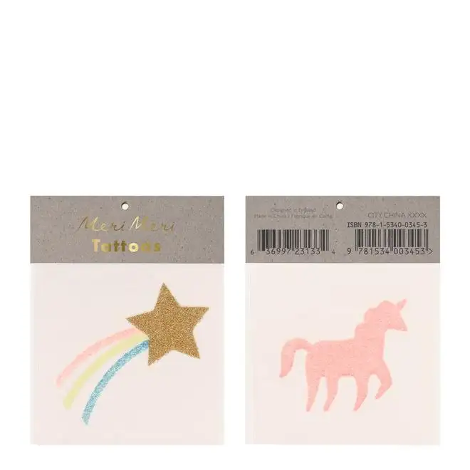 Tatuajes pequeños estrellas y unicornios