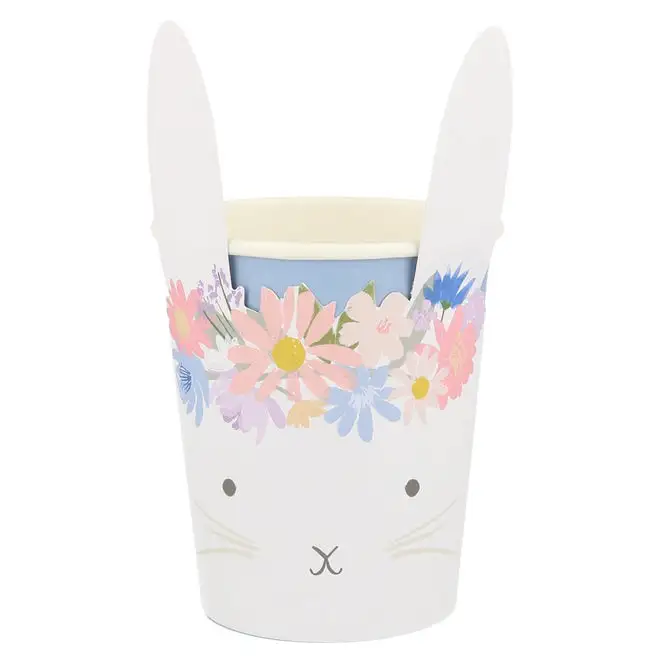 Vasos de conejito floral
