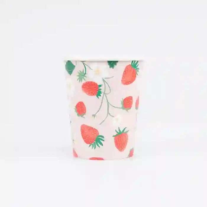 Strawberry and flower glasses