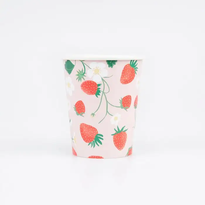 Strawberry and flower glasses